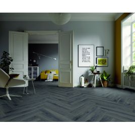 Ламинат Kronotex Herringbone 10мм Дуб Престиж серый D4167