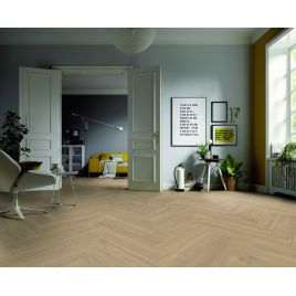 Ламинат Kronotex Herringbone 10мм Дуб Эльба бежевый D6014